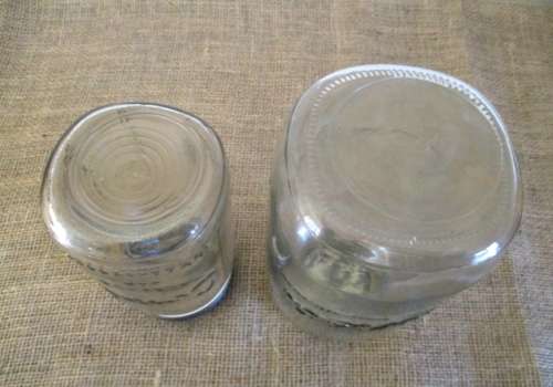 Two Golden Oldies !!!!!  ...Two very old Consol glass preserve jars... One big and one medium size.