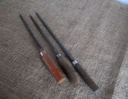 The Three Round Ones !!!   Vinatge Round Files   Between 1900 - 1950's