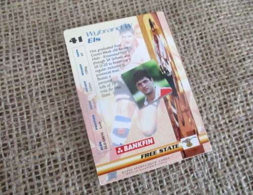 Rugby Fever..... One 1996 Bankfin Currie Cup Sports Deck Card  WW Els (Braam)  Free Stae