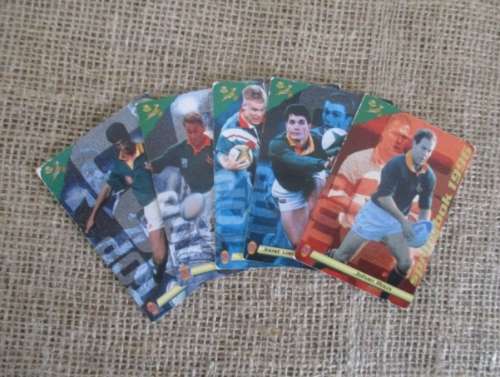 Pale Toe !!!!   Five Springbok 1996 World Cup Sports Deck Cards