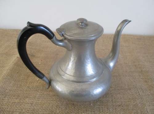 Rare..Cornish Pewter Hand Hammered T/Pot by J Dixon & Sons England For Carmichael & Evans Cape Town
