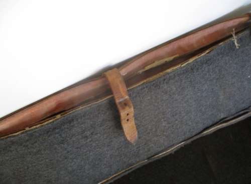 Look At This....Large Vintage Genuine Leather Case    Padded Inside    With Buckles & Straps