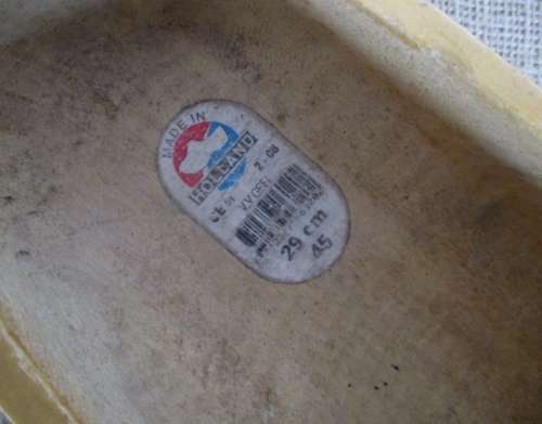 The Big One !!!  Wooden Dutch Shoe   29cm   45   CE  N1  2 - 08  VV Geel   Holland