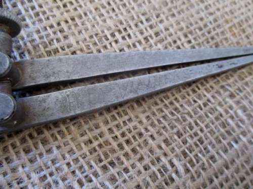 Vintage A Milmet Product Metal Square  England & Vintage Engineers Compass Divider Caliper   Japan