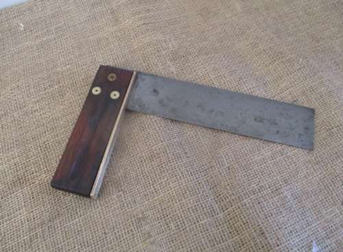 The Super One Square.....Lovely Vintage Try Square With Rosewood Handle And Brass Inserts