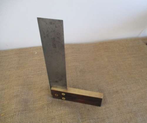 The Super One Square.....Lovely Vintage Try Square With Rosewood Handle And Brass Inserts