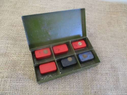 A Set Of Six Vintage Arcoy Dovetail Bits   Each In It's Separate Plastic Box   Packed In A Metal Box