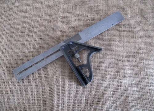 Vintage Defiance By Stanley No 1221 12" Combination Square   Made In USA