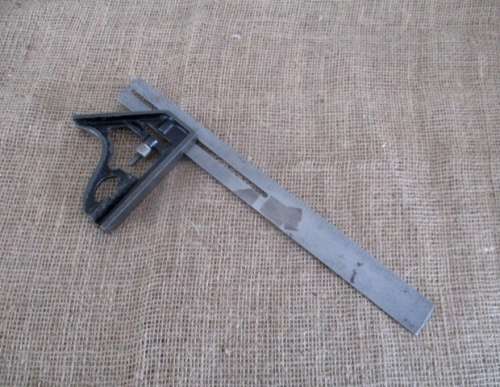 Vintage Defiance By Stanley No 1221 12" Combination Square   Made In USA