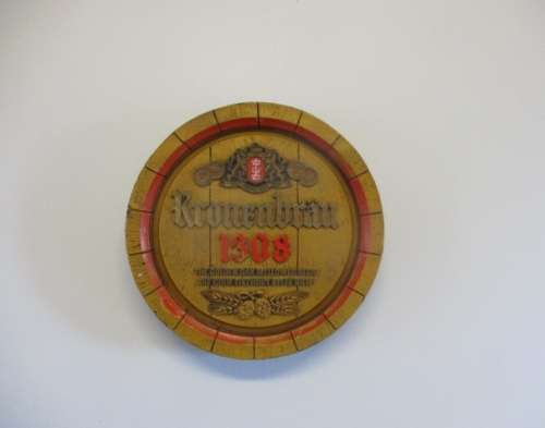 Very Rare...I Mean Very Rare !!! Vintage Kronenbrau 1308 Beer Barrel Sign      1970's