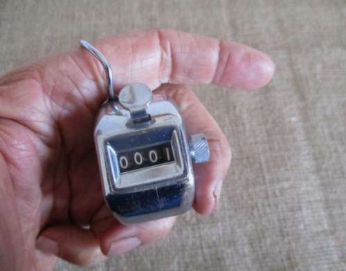 Count Your Money...Anything...Even Your Blessings!!! An Old Handheld Metal Simplex Sheep Counter