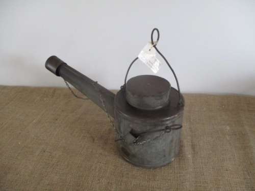 Watering Can ???  No.....Very Very Rare....This Is A World War 2 Gooseneck Lamp Runaway Flare  Metal