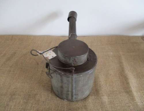 Watering Can ???  No.....Very Very Rare....This Is A World War 2 Gooseneck Lamp Runaway Flare  Metal
