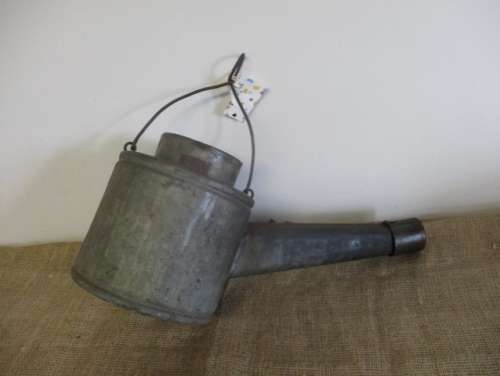 Watering Can ???  No.....Very Very Rare....This Is A World War 2 Gooseneck Lamp Runaway Flare  Metal