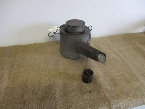 Watering Can ???  No.....Very Very Rare....This Is A World War 2 Gooseneck Lamp Runaway Flare  Metal