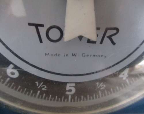 At Last !!!!   Nice Looking Blue Vintage Tower 10Kg Kitchen Scale   1960   West Germany