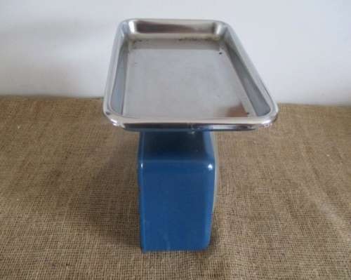 At Last !!!!   Nice Looking Blue Vintage Tower 10Kg Kitchen Scale   1960   West Germany