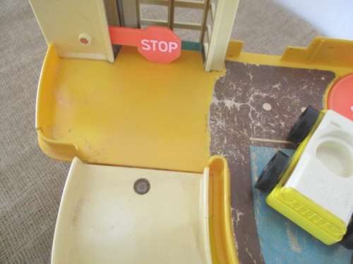Vintage Fisher Price Little People Parking - Garage - Service Bay    1970's