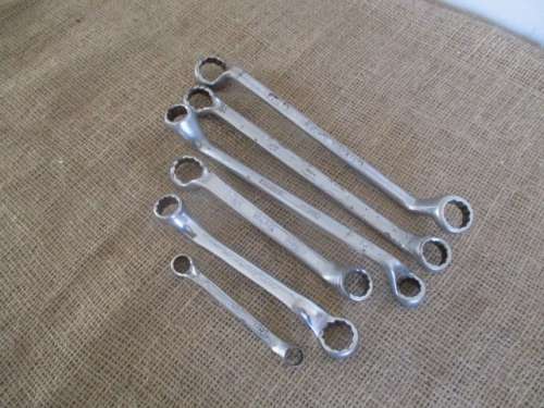 A British Collection Of Six Open Ring SAE Spanners
