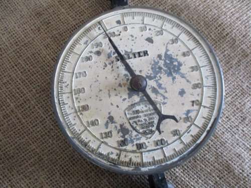 A Very Rare Salter 200lb Spring Balance Hanging Scale    No 235    Prov. Pat 16582/48     England