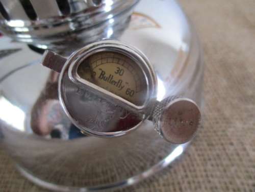 A Shining Butterfly !!! Stunning Vintage Butterfly Kerosene Pressure Lamp With Accessories