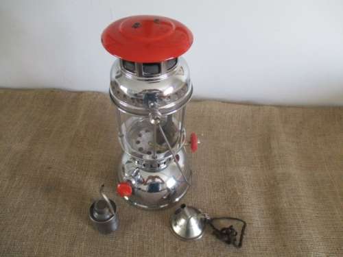 A Shining Butterfly !!! Stunning Vintage Butterfly Kerosene Pressure Lamp With Accessories
