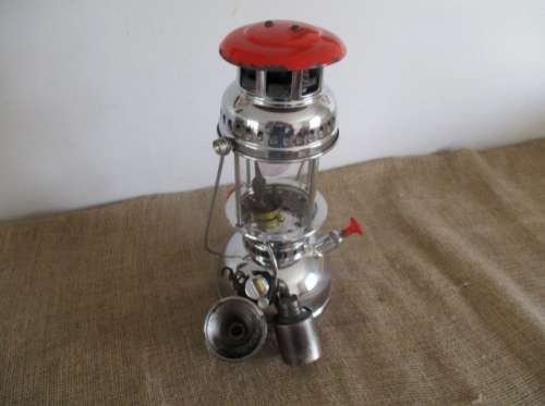 A Shining Butterfly !!! Stunning Vintage Butterfly Kerosene Pressure Lamp With Accessories