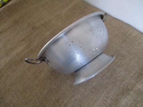 A Very Cute Antique Aluminum Colander        Early 1900's