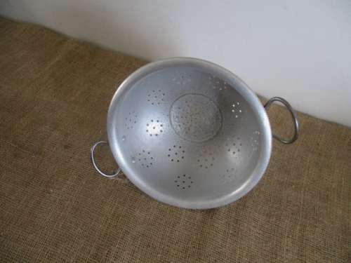 A Very Cute Antique Aluminum Colander        Early 1900's