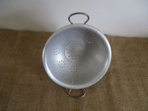 A Very Cute Antique Aluminum Colander        Early 1900's