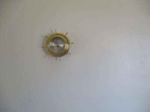 Beautiful Vintage Barigo Ships Wheel Brass Barometer             Made In Western Germany