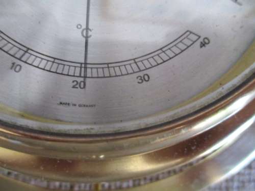Beautiful Vintage Barigo Ships Wheel Brass Barometer             Made In Western Germany