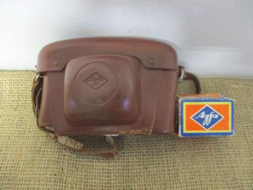 Relisted - Vintage Agfa Silette Vario Camera With Original Leather Case And Shoulder Strap   Germany