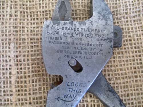 Very Rare In South Africa...Vintage Eifel-Geared Plierench     8 1/2"     1946    USA Chicago