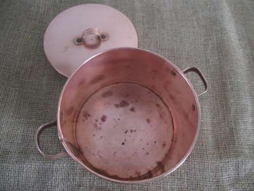 Beautiful Vintage Copper Lidded Pot