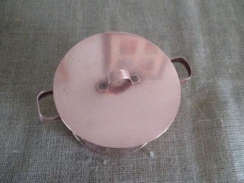 Beautiful Vintage Copper Lidded Pot
