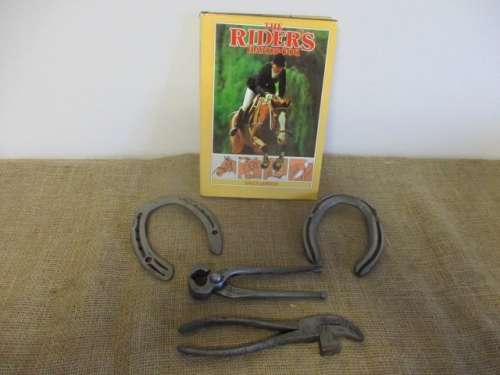 Some Antique Horse Maintenance Tools Early 1900's & "The Rider's Handbook" By Sally Gordon 1981