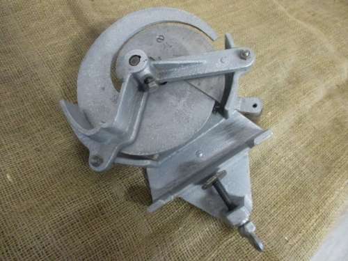 A Handy Cast Aluminum Table Mounted Hand Operated Biltong Slicer