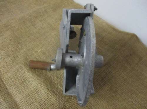 A Handy Cast Aluminum Table Mounted Hand Operated Biltong Slicer