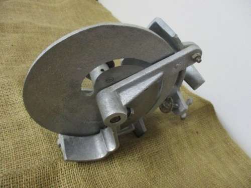 A Handy Cast Aluminum Table Mounted Hand Operated Biltong Slicer