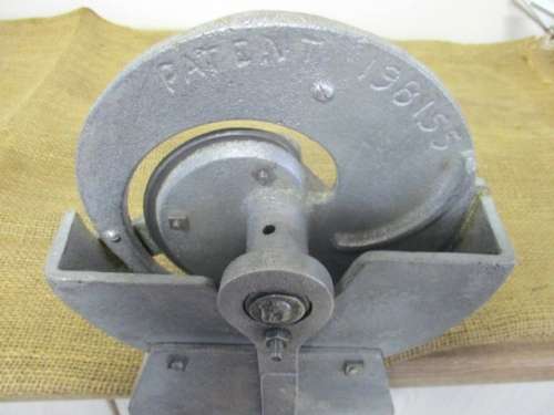 A Handy Cast Aluminum Table Mounted Hand Operated Biltong Slicer