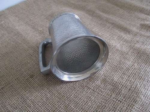 A Beautiful Vintage Hammered Pewter Tankard  11       Excalibur    SA Union Pewter