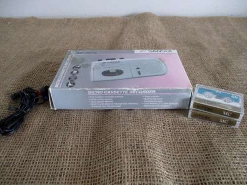Have It On Record.....Sansui SD-001Z Micro Cassette Recorder In Original Carton Box & 2x Cassettes