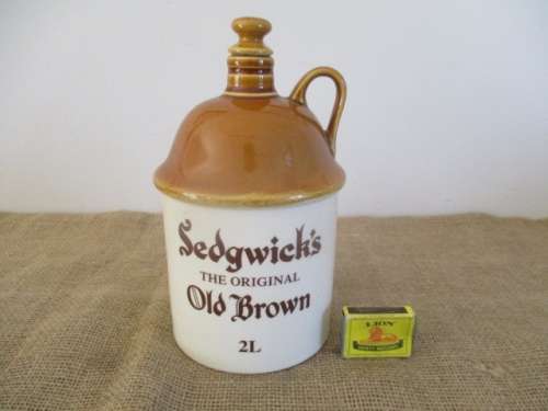 Beautiful Vintage 2x Lt Sedgwick's The Original Old Brown Cherry Decanter