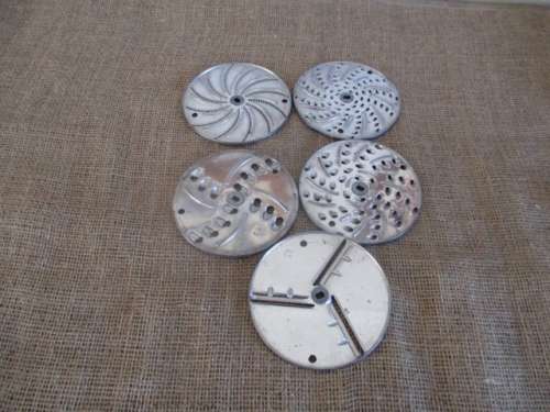 Vintage Mouli Julienne Slicer Grater Shredder  Complete Set Discs   France  Plastic