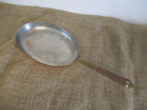 Oval Vintage 1973 Copper and Brass Pancake Pan - Rare And Unusual!!!