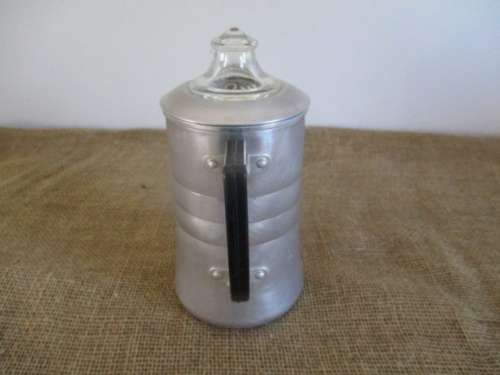 Vintage Pyrex Brand Aluminum 3 Cup No 955 Coffee Percolator     Complete