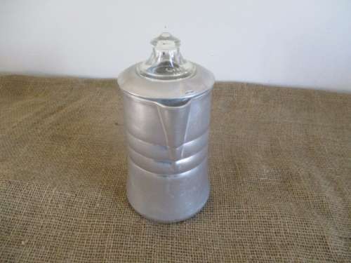 Vintage Pyrex Brand Aluminum 3 Cup No 955 Coffee Percolator     Complete