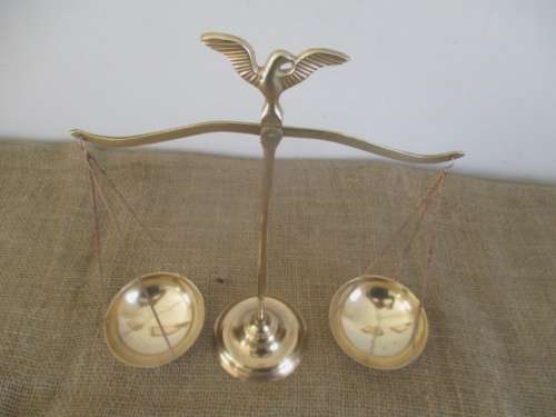 Lovely Vintage Brass Balance Scale