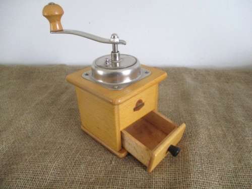 A Stunning Vintage Wooden And Metal Robert Zassenhaus Coffee Grinder    Made In Germany